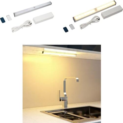 Wireless Under Cabinet Light LED Motion Sensor USB Charging Closet Lamp