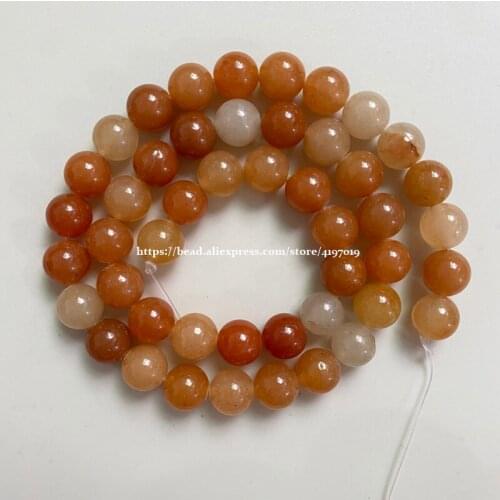 Natural Stone Red Aventurine Beads In Loose 15" Strand 4 6 8 10 MM Pick Size For Jewelry Making