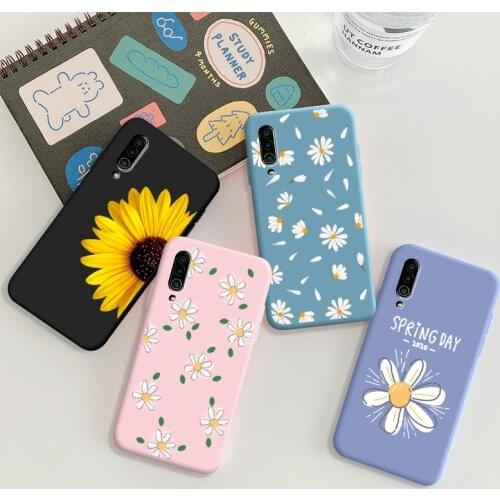 For Meizu 16xs case Soft TPU Silicone phone case Colourful flower plant anti falling Phone back cover