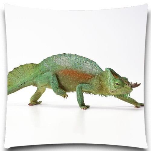 Animal Pillow Case Cotton Polyester Chair Seat and Waist Square 18 Inches Lizard Pattern Home Living Textile