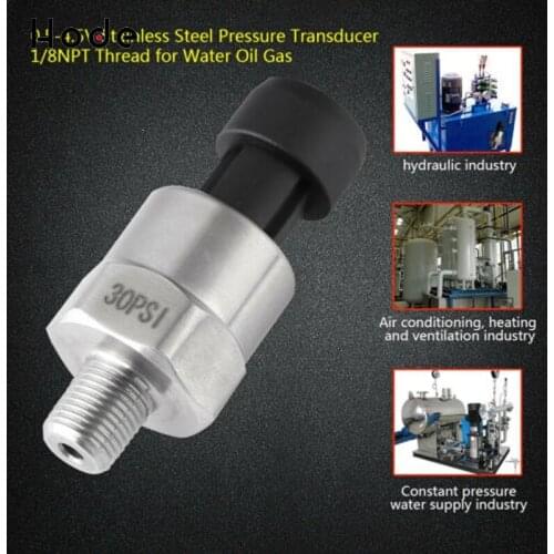 1/8" NPT 5V Stainless Steel Pressure Transducer Sender Sensor Fuel Air Gas ATF