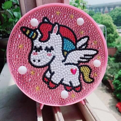 DIY Cute Animal Diamond Painting LED Lamp Full Drill Night Light for Kids Bedoom Decoration Embroidery Light Craft Gift BG81