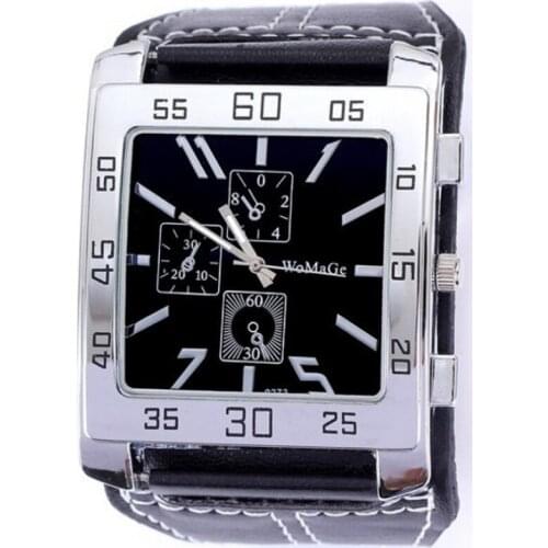 2020 Hot Selling Fashion Luxury Clock Men Brown Leather Strap Watch Men Big Pointer Dial Casual Sports Quartz Watch Male Hours