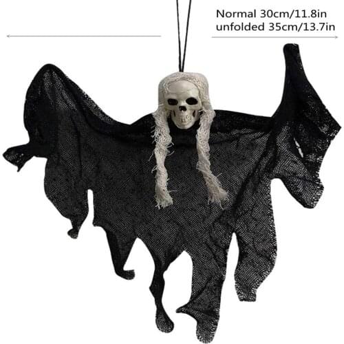 Halloween Hanging Grim Reaper Skeleton Ghost In Horror Robe Decorations with Cloak Ghost House Props Decor Ornaments