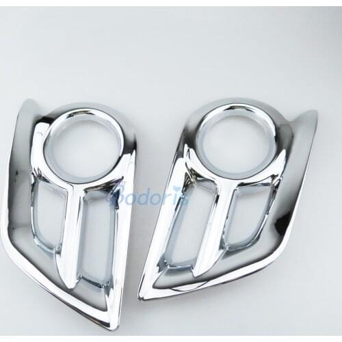 Chrome Car Styling Front Fog Lamp Cover Light Overlay Trim Panel 2012 2013 2014 Frame Panel For toyota hilux vigo Accessories