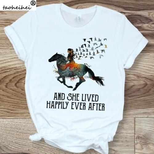 And She Lived Happily Ever After Horse Lover T Shirt