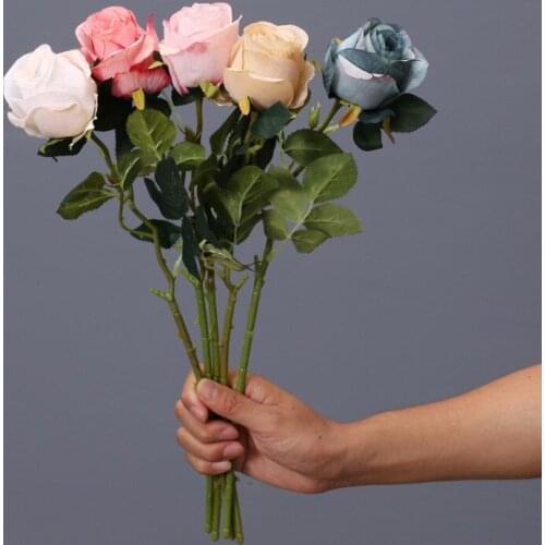 Artificial Roses Bulgaria Flowers Mariage Decoration Wedding Plastic Rose Flower