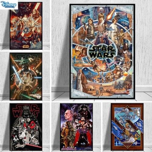 Disney Movie Star Wars Canvas Painting Character Collection Posters and Prints Cuadros Wall Art Picture for Living Room Decor