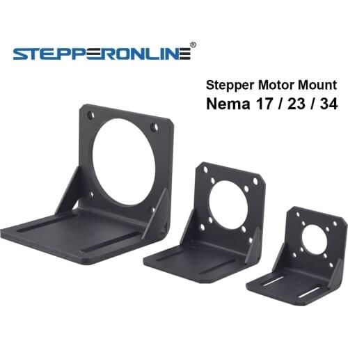 STEPPERONLINE Nema 17/23/34 Stepper Motor Mounting Bracket L Support Alloy Steel Stepping Motor Holder