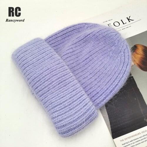 Hot Selling Winter Hat Real Rabbit Fur Winter Hats For Women Fashion Warm Beanie Hats Women Solid Adult Cover Head Cap