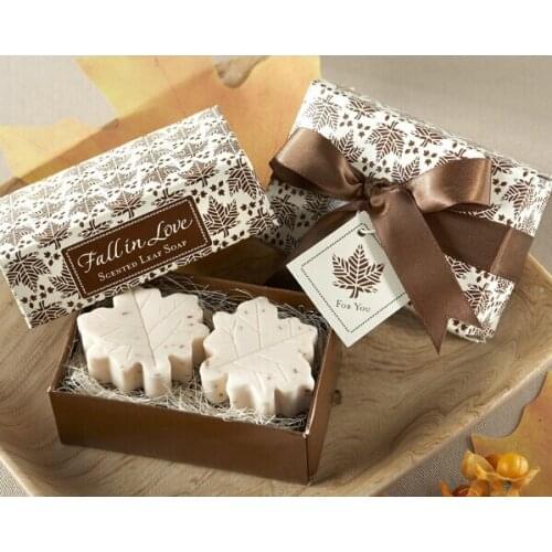 Wholesale Handmade Scented Maple Leaf Soap Wedding soap Gifts favors for Party Supplies