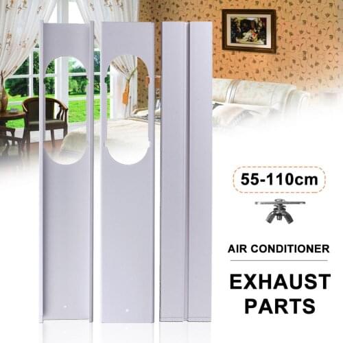 New 2Pcs 55-110cm Adjustable Light Weight Plastic Window Slide Kit Plate for Portable Air Conditioner Easy to Install