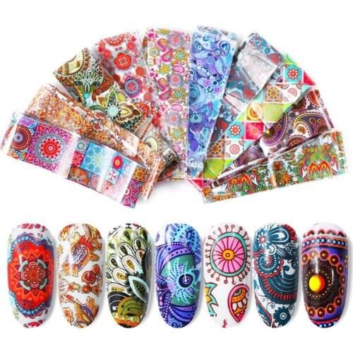 10pcs 4*20cm Star Water Transfer Sticker For Nail Design Flower Foil Tip Nail Art Decor Charm Manicure Tool