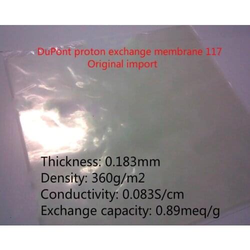DuPont Proton Exchange Membrane Nafion 117 Membrane perfluorinated sulfonic acid ion N117 (10x10 cm, 10x20 cm, 20x20 cm)