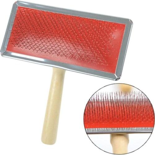 Pet Comb Dog Cat Protection Hair With Wooden handle Dense Needle Comb Quick Cleaning Massage Beauty Combing Tools New