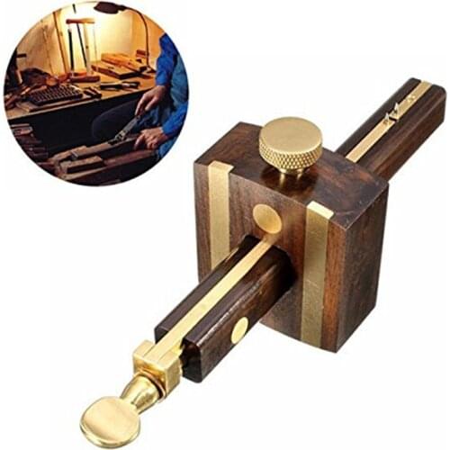 Luxury British Indonesia Ebony+Pure Copper Wearproof Carpenter Woodworking Tool 8 Inch Screw Cutting Gauge Mark Scraper Scribers