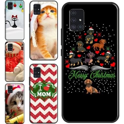 Merry Christmas Cat Case For Samsung A21S A20e A11 A31 A41 A51 A71 A10 A20S A30S A40 A50 A70 A12 A32 A52 A72