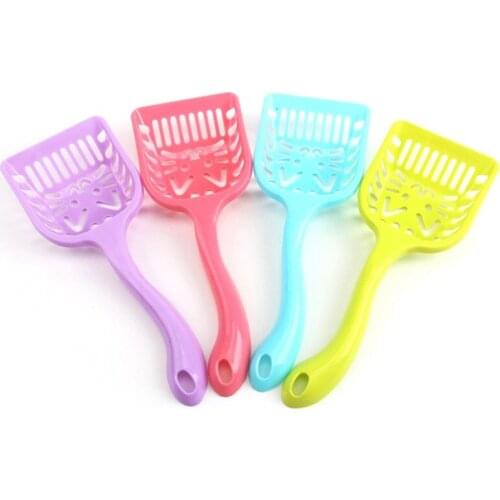 Dog Puppy Cat Kitten Plastic Cleaning Tool Scoop Poop Shovel Waste Tray for Pet Products Accessories Cat Toilet