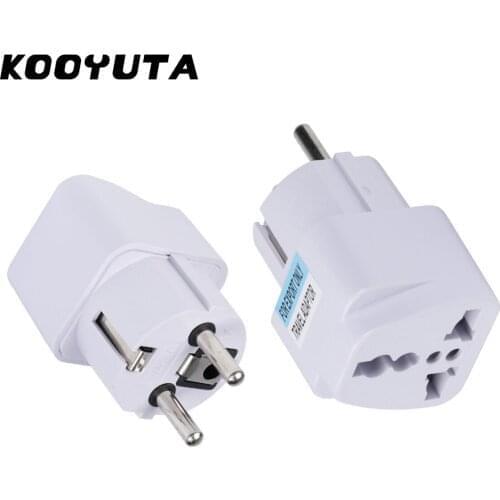 Electrical Socket Universal UK US AU to EU AC Power Socket Travel Charger Adapter Converter 220V 10A Travel Socket Converter FS