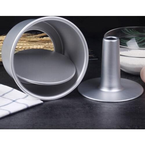 Heightening Anode round Hollow Chimney Hollow Bottom Cake Mold Aluminum Alloy Qifeng Cake Mold 6/8/10-Inch
