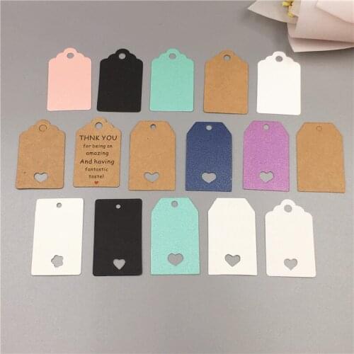 Packaging Label New Arrival 5x3cm Thank You Garment Decoration Hang Tag Colorful Hang Tags Kraft Paper Wedding Labels 500Pcs/Lot