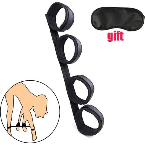 Hard Spreader Bar Adult Fantasy Sex Toy Hands Cuff & Ankle Bondage Restraints Webbing Straps Fetish Bondage Sex Toys For Couples
