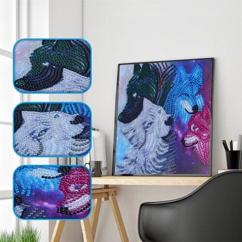 Animal Wolves Diamond Embroidery 5D DIY Special Shaped Diamond Painting Cross Stitch with Crystals Diamond Needlework Home Decor