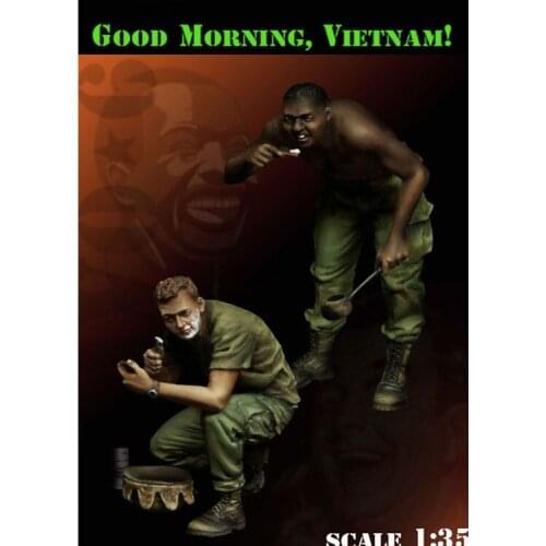 1/35 Scale Unpainted Resin Figure good morning Vietnam 2 figures collection figure