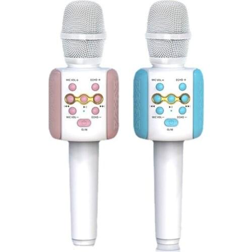 1pc Handheld Karaoke Mic Portable Speaker Machine Home Party Birthday for Smartphones PC Computers