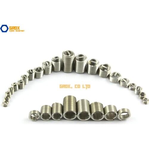 100 Pieces M4*0.7*1.0D 304 Stainless Steel Thread Insert Repair Insert