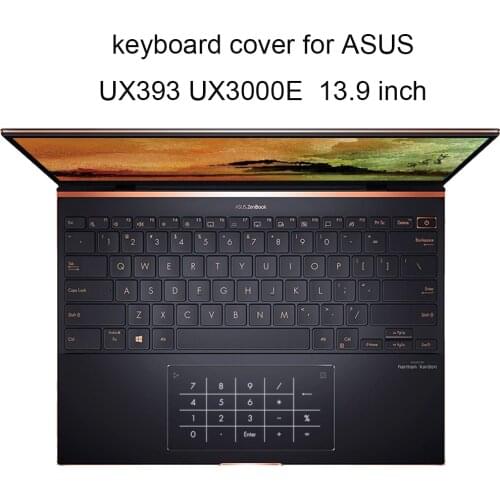 13.9 Keyboard Covers for ASUS Zenbook S UX393 EA UX393JA UX392 new 2020 TPU laptops keyboards clear anti dust cover soft silcone