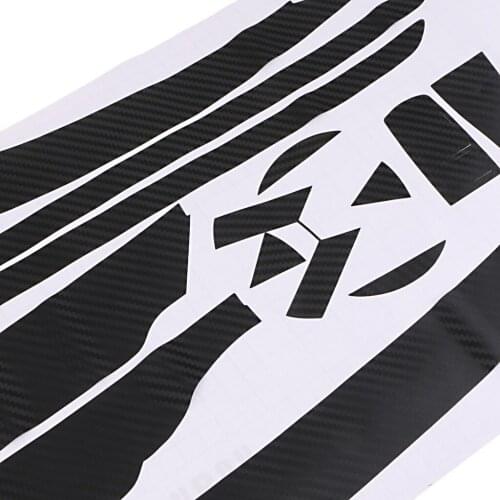 17 Pieces Car Mesh Hood Grille Sticker Carbon Fiber For VW CC