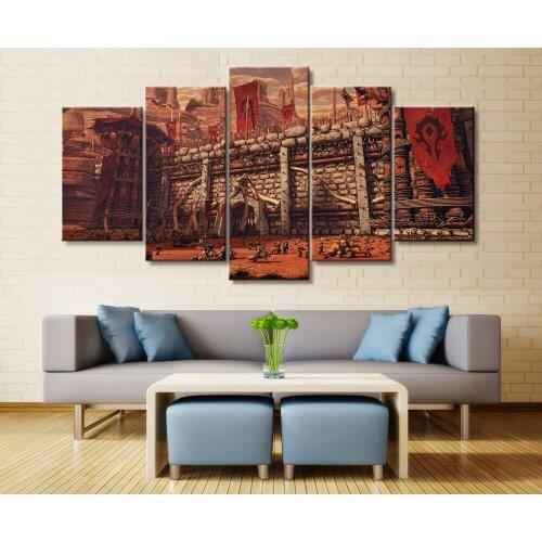 Game Storm A Castle Modern Decorative Home Decor Picture HD Print Painting Canvas Wall Art 5 Pieces Home Decoration
