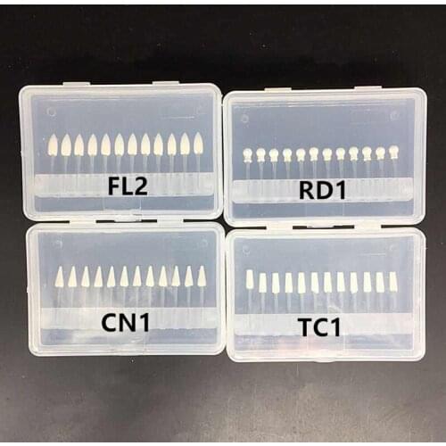 12pcs Dental Lab Polishing and finishing Mounted White Stone FG Abrasion Point Burs