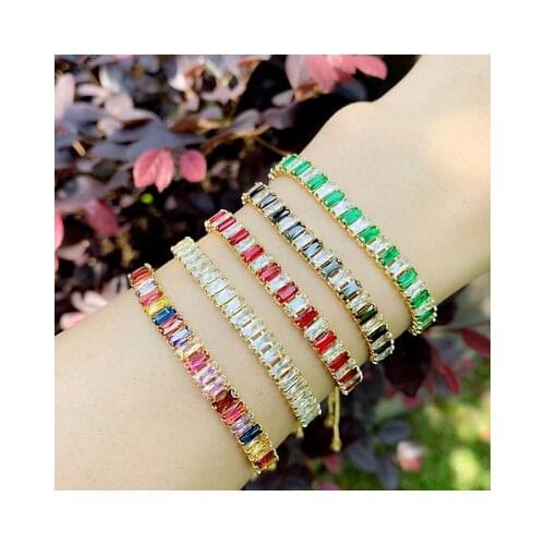 Crystal Bracelet Luxury Micro-inlaid Zircon Bracelet Sweet Romantic Style Ladies Simple Adjustable Hand Jewelry Fashion Gift