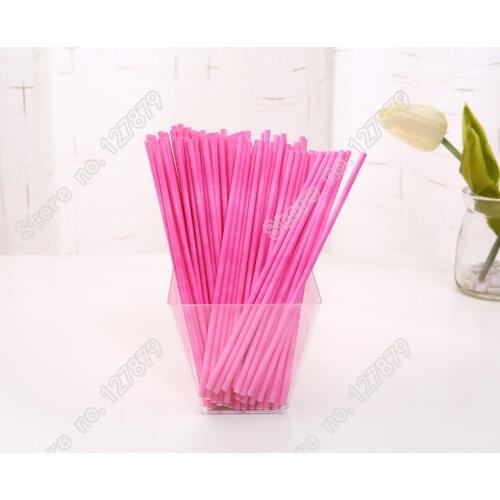 6"inch Pink Cake Pop Paper Stick for Lollipop Sucker Candy Chocolate