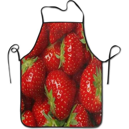 Kitchen Baking Personality Apron Restaurant Chef Garden Handmade Apron Delicious Red Strawberry
