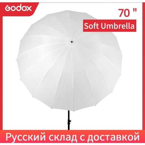 Godox 75 inch 178cm White Translucent Soft Umbrella Studio Lighting Light Translucent Umbrella with Large Diffuser Cover