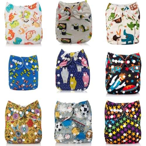 Baby Boy Girl Cotton Print Cloth Diapers Newborn Toddler Panties Reusable Nappies Infant Underwear Adjustable Dropshipping
