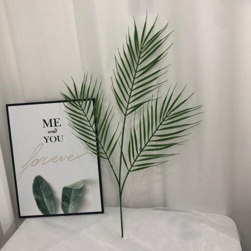 Artificial Palm Green Plants Plastic Leaves Fake Plant for Home Wedding Living Room Balcony Table Decoration Accessories