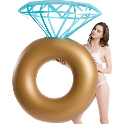 Adults Swim Ring Unisex Finger Ring Shape Life Ring Inflatable Float Seat for Swimming Pool Water Park