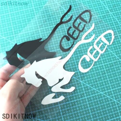 Horse Run Cool Sports Sticker Racing Windows Decal Car Styling For kia ceed 2017 2018 2013 2010 2011 accessories