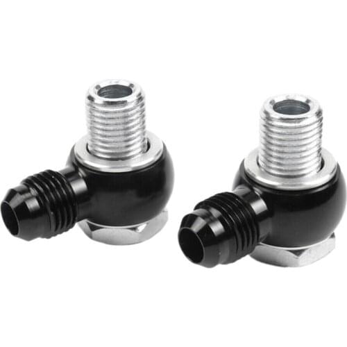 For 6AN x 1/4 NPSM GM Turbo 350 400 700R4 4L60E Transmission Oil Cooler 90 Degree Banjo Fittings