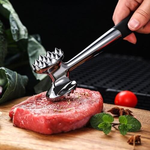Zinc Alloy Meat Hammer Double Side Loose Meat Hammer Meat Tenderizer Steak Minced Meat Hammer Creative Kitchen Avvessories