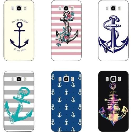 Soft Print Cover Case For Samsung Galaxy A51 A01 A81 S9 S8 Plus S20 S10 Plus A50 A70 A40 A71 Retro Nautical Anchor Wood Boat Sea