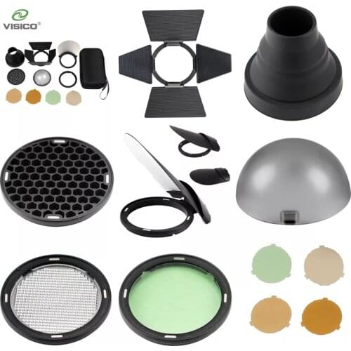 Set Kits for Godox AK-R1 H200R AD200 V1 Magnetic Visico 2 Round Head Flash Photography Replacement Accessory