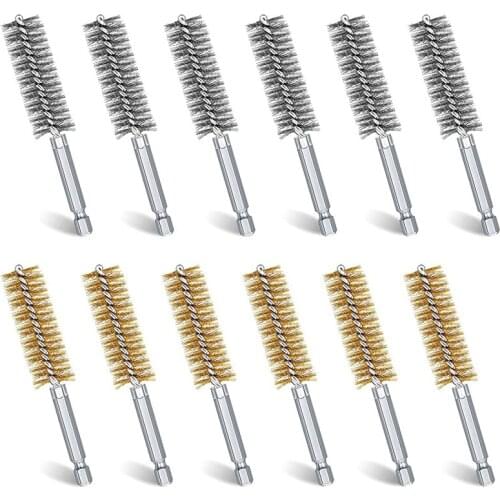 Hole Brush Cleaning Brush Set Steel Wire Hole Brush Set Stainless Steel Cleaning Brush For Electric Impact Drill