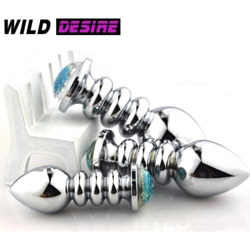 New Metal Butt Plug Ass Anal Massager Spiral Beads Stimulation Thread Anal Plug Anus Sex Toy for Adult 18+ Men Women Sex Shop