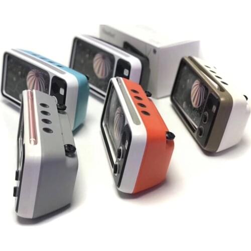 New Lazy Holder bluetooth Speaker Retro TV Mobile Phone Stand Speaker Audio Suitable For Smart Cell Phone holders stands
