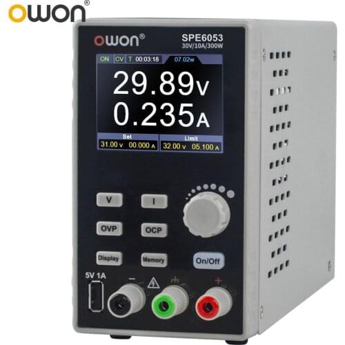 OWON SPE Programmable DC Power Supply SPE3051 SPE6102 SPE6053 SPE3102 Adjustable Voltage Regulator Mini Laboratory Power Supply
